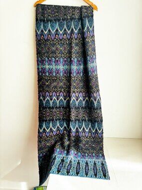 Diane Von Furstenberg Pita Sweater Coat Matching Scarf Shawl Massive XL